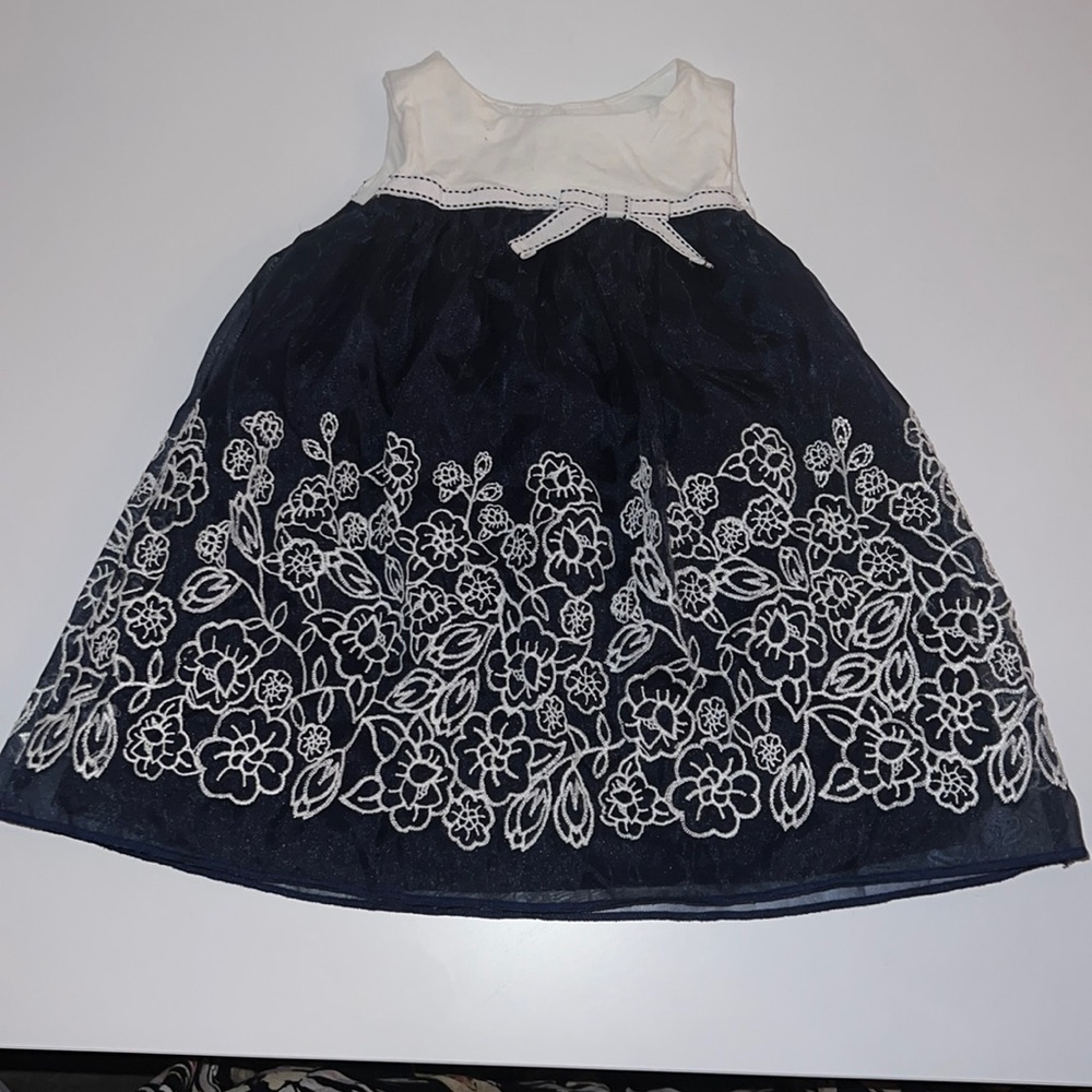 Blue flower 0-3m dress